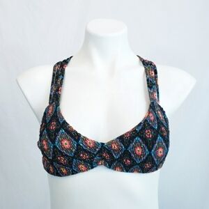 Tori Praver Smocked Bikini Top Rare Hard to Find Diamond Swimwear